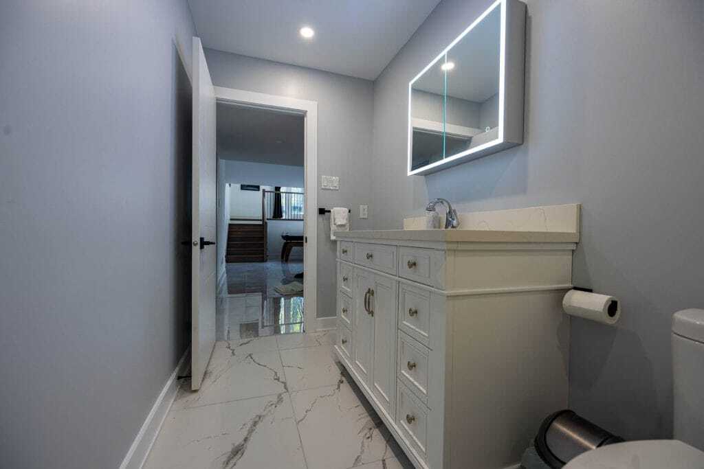 Manotick basement bathroom renovation