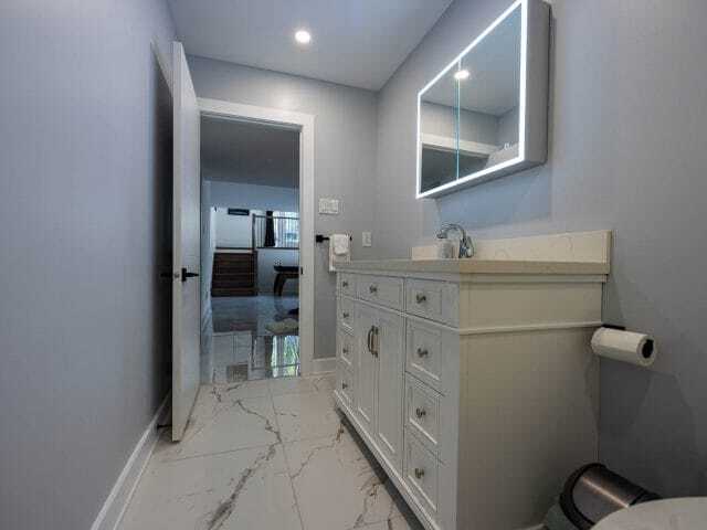 Manotick basement bathroom renovation
