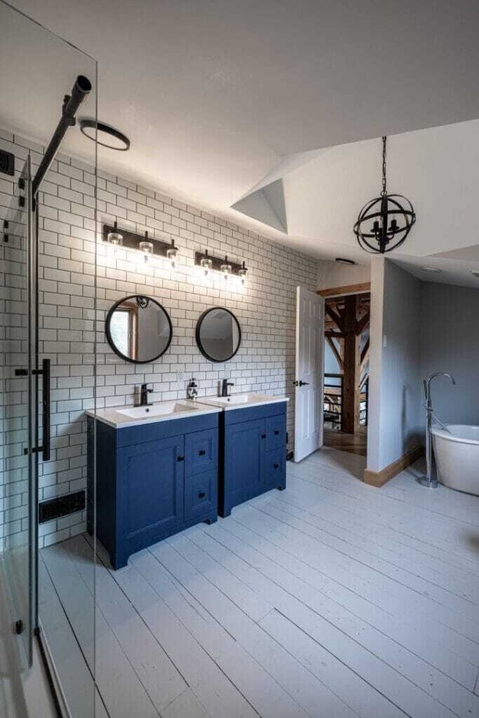 standing tub bathroom renovation