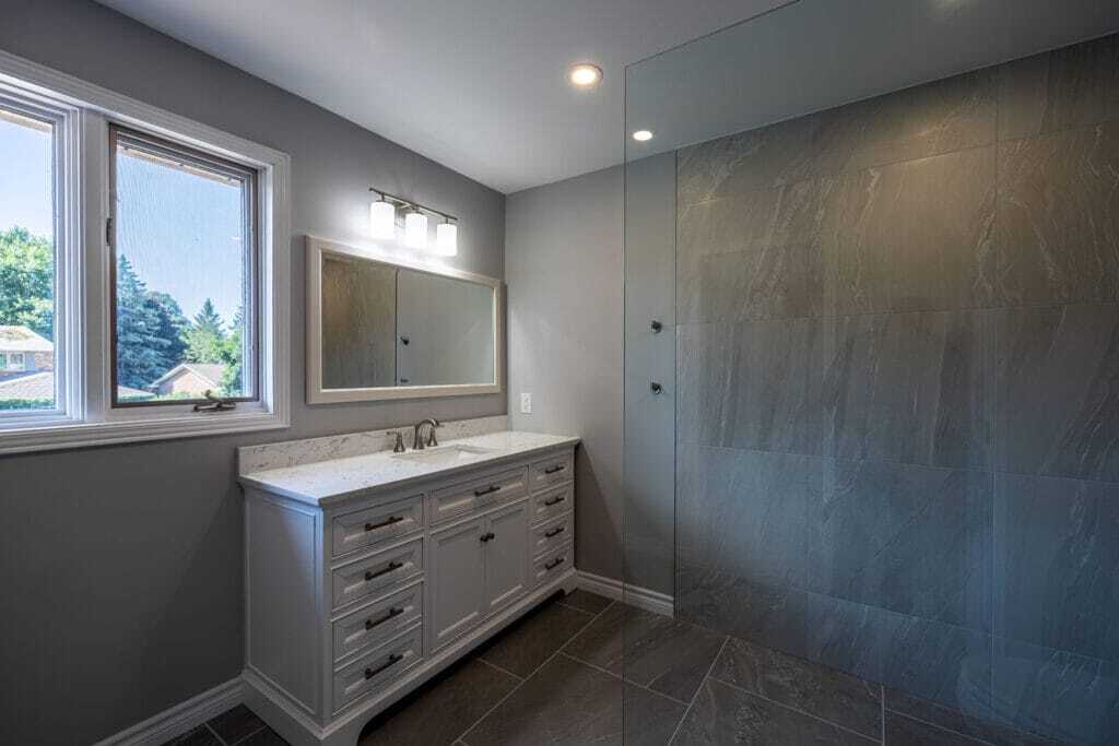 barrier free shower wayfair vanity