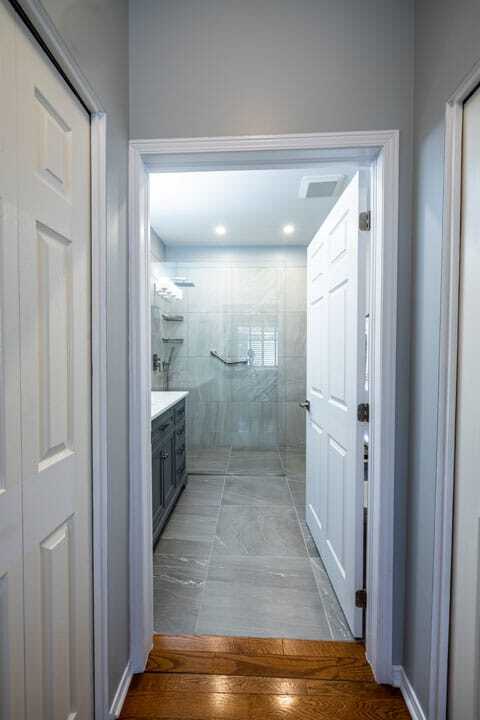 drop in tub to tiled shower conversion