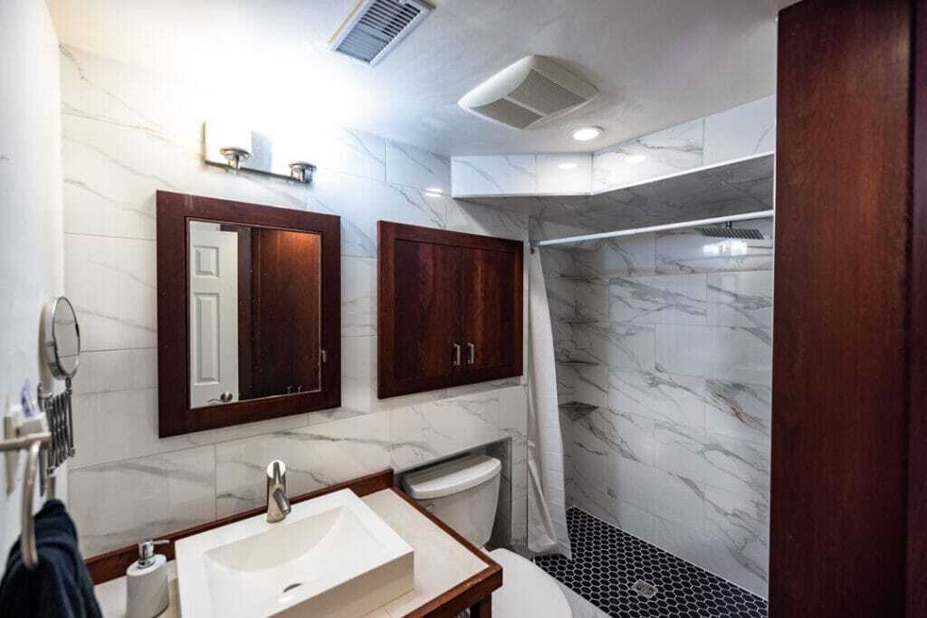 gloucester tiled basement shower