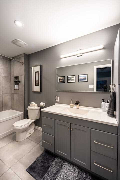 grey vanity bathroom renovation