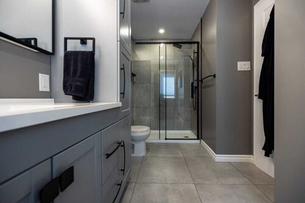 Before and after bathroom renovation