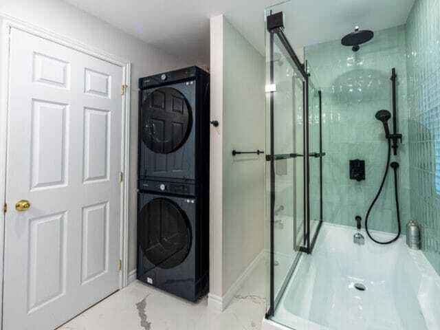 combined laundry and bathroom