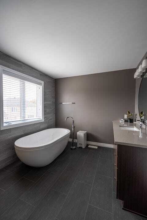 custom barrier free shower free standing tub