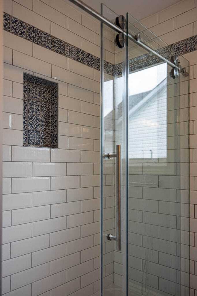 subway tile shower decoration