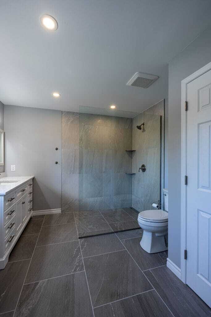 Ottawa bathroom renovation free shower one way slope
