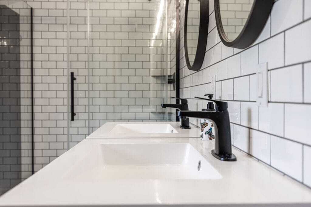 wash basin counter top with taps