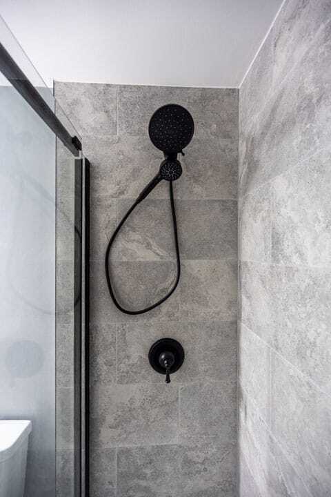 tub to shower conversion acrylic base tiled walls