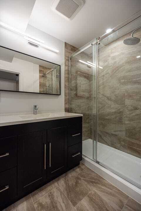 dark brown vanity bathroom renovation
