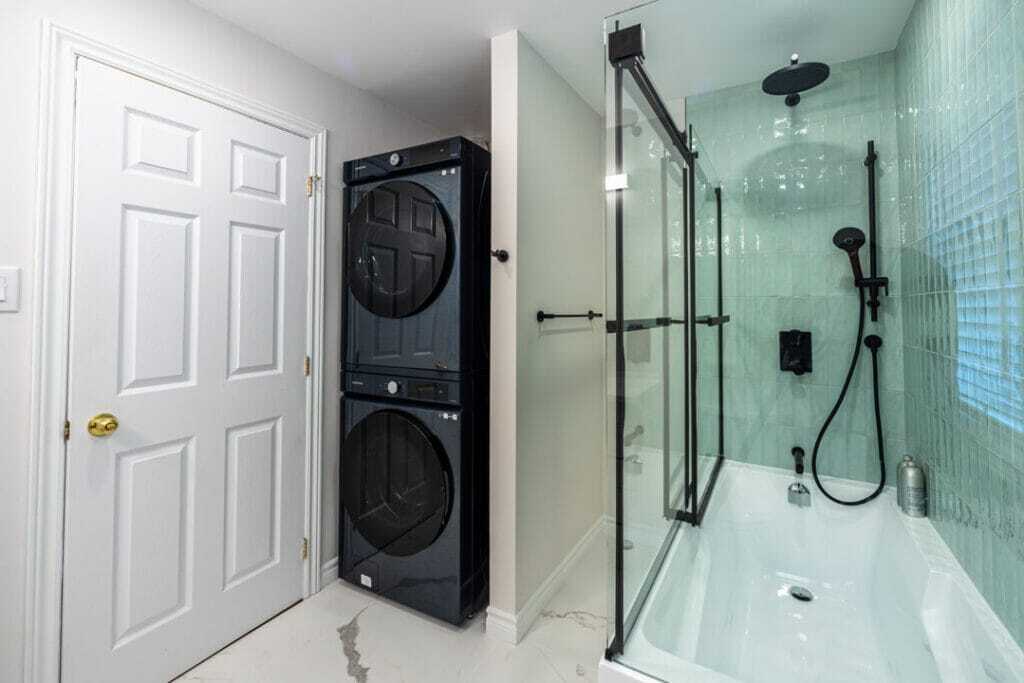combined laundry and bathroom