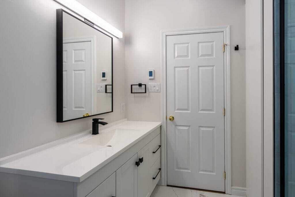 Westboro white vanity bathroom renovation